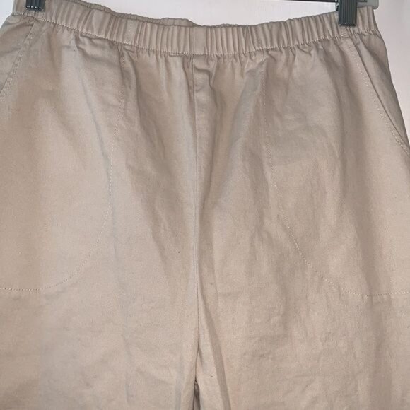 D&Co Womens Beige Pull-On Elastic Waist Stretch Pants 96% Cotton 4% Spandex TM - Picture 3 of 8
